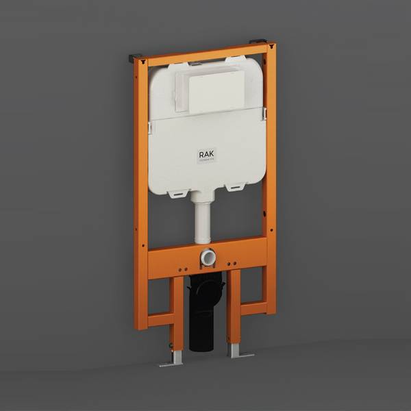 RAK Slimline Concealed Cistern & Frame for Wall Hung Pan - 8cm wall thickness